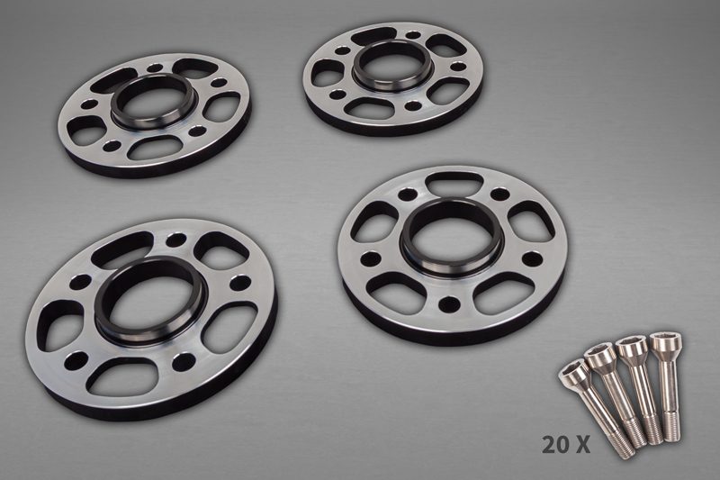 Capristo Spurplatten kreisförmig inkl. Teilegutachten 11mm+17mm (vorne + hinten) für Ferrari 488 GTB/GTS/Pista inkl. Spider