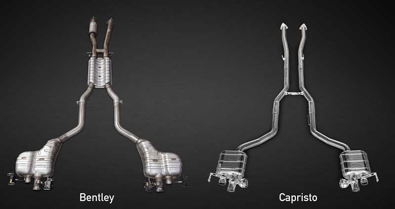 Capristo Mittelschalldämpfer ohne Gutachten für Continental GT V8